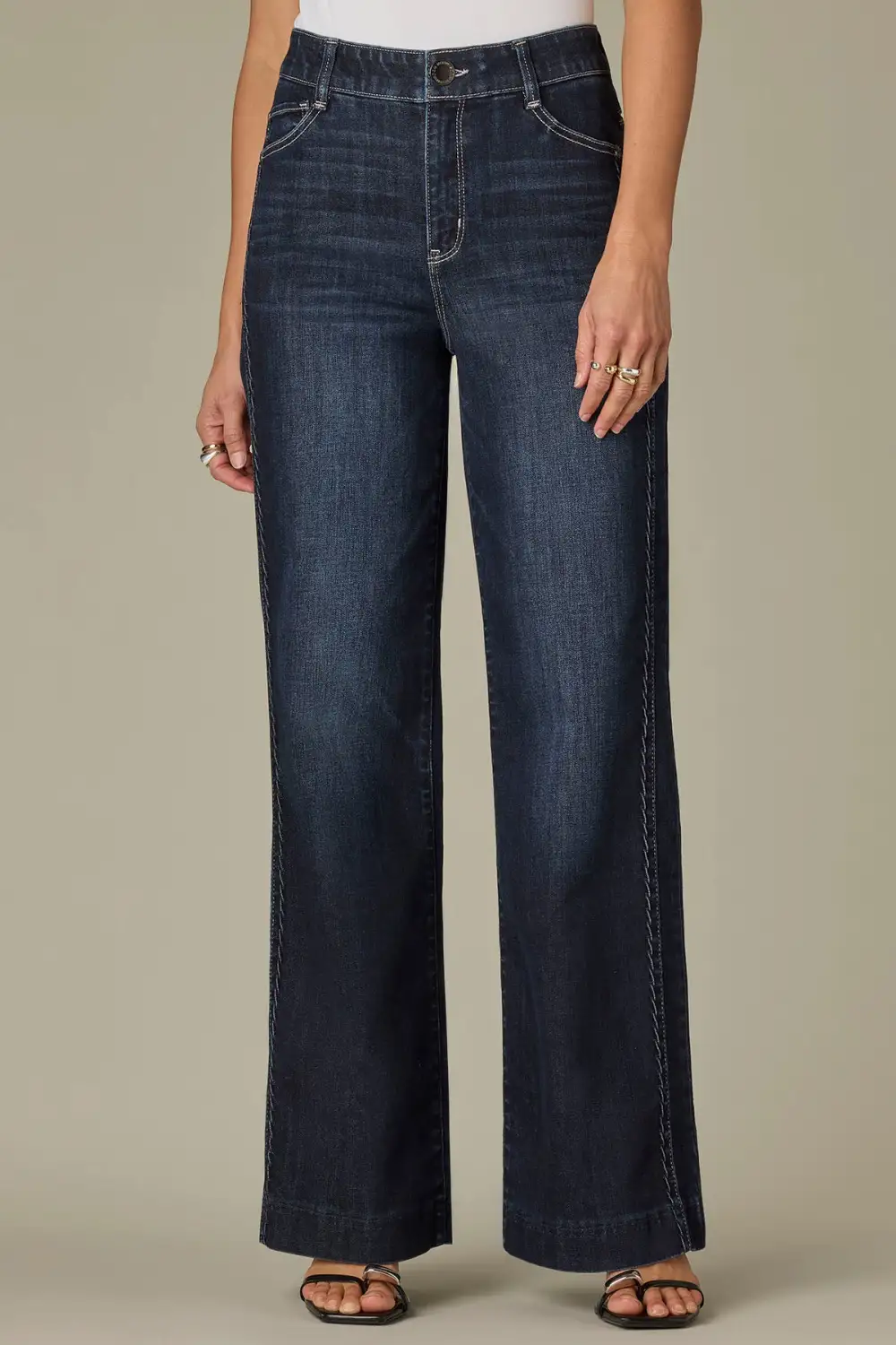 Everyday   Double Side Seam Stitch Detail Petite Jeans