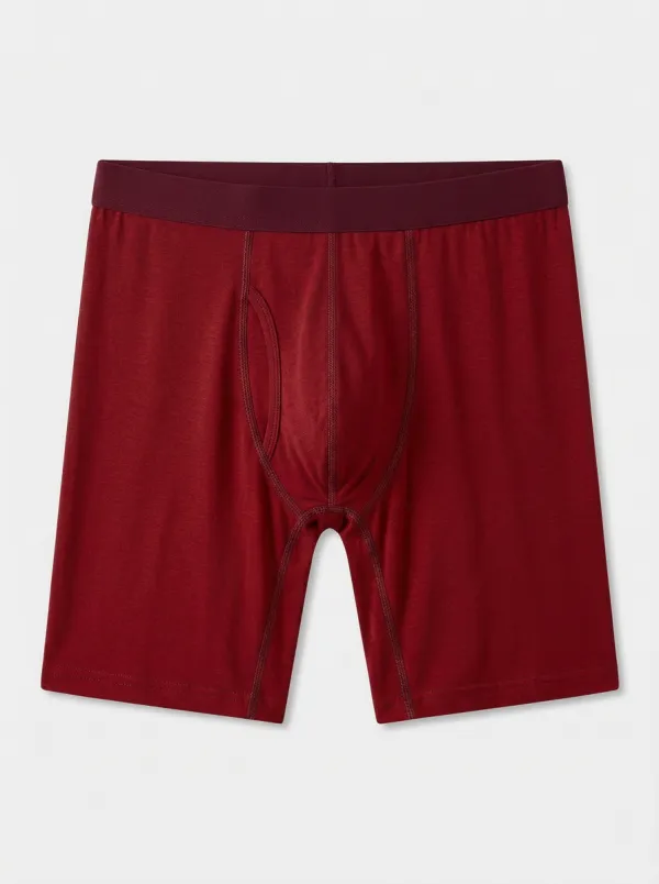 Men's Navy Blue Contrast Waistband Boxer Briefs