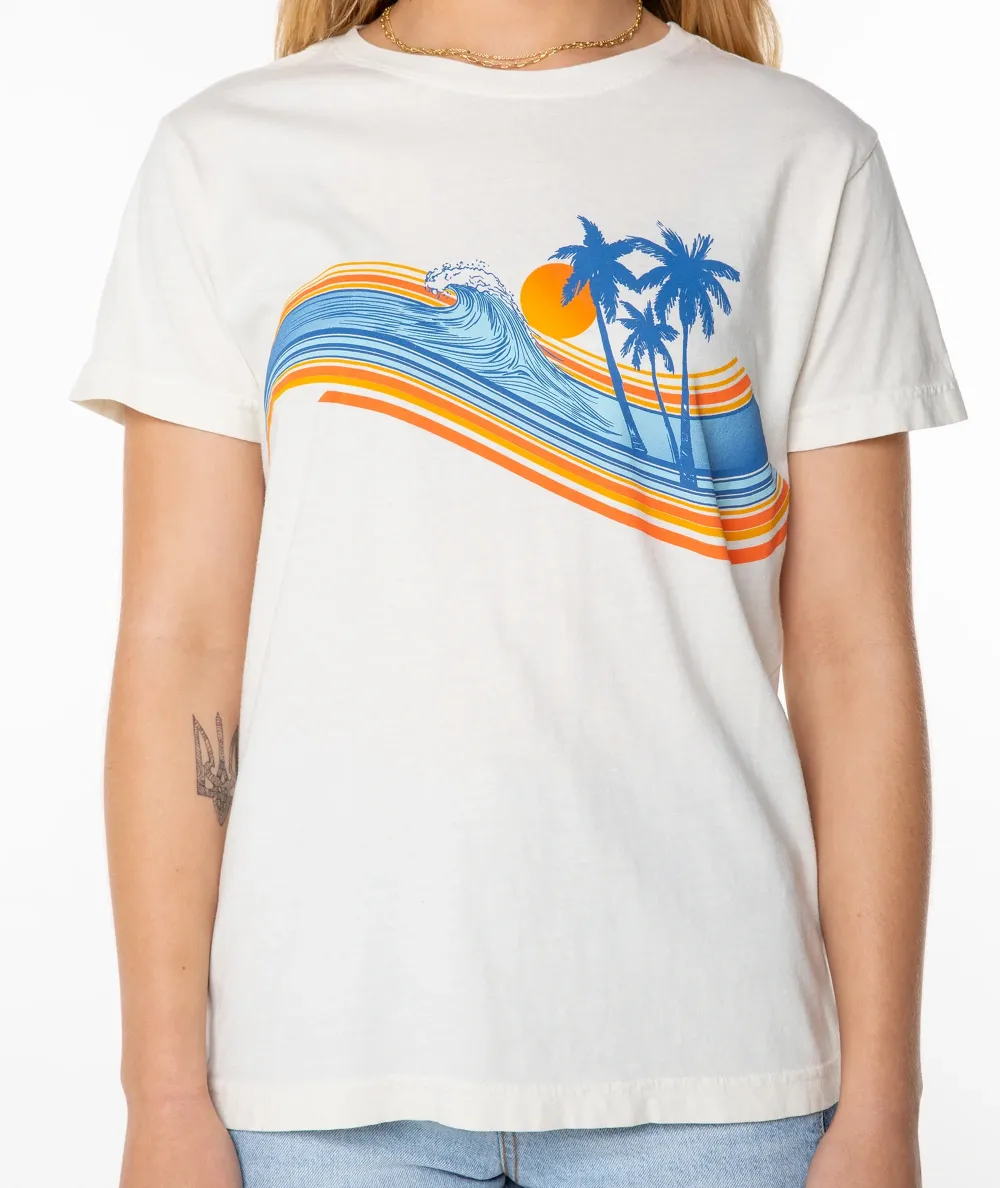 Front-Colorful Cartoon Print T-Shirt