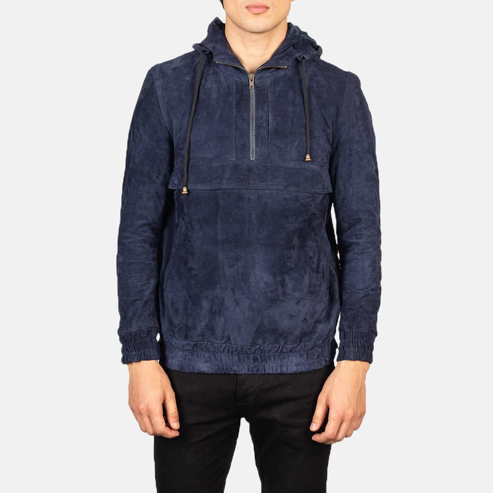 Men's Hooded Suede Jacket