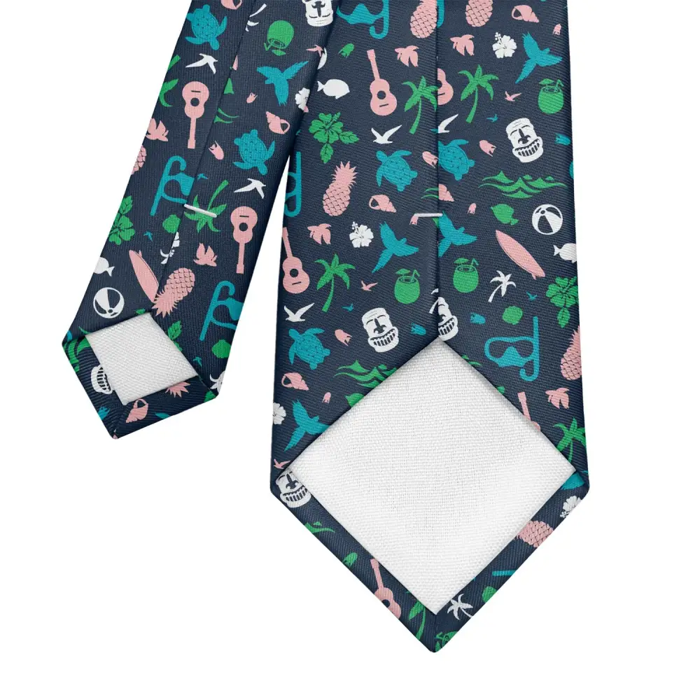Refined Heritage Emblem Arrangement Necktie