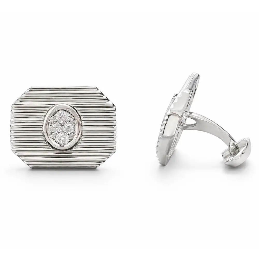 Minimal Classic Diamond Cufflinks