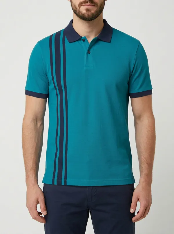 Men's Casual Minimalist Vertical Stripe Polo Shirt