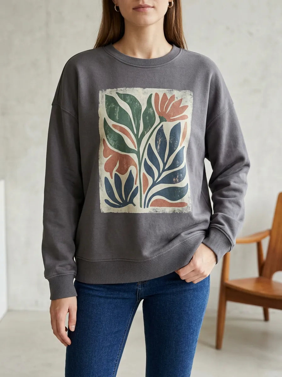 Soft Look Relaxed Fit Sweatshirt