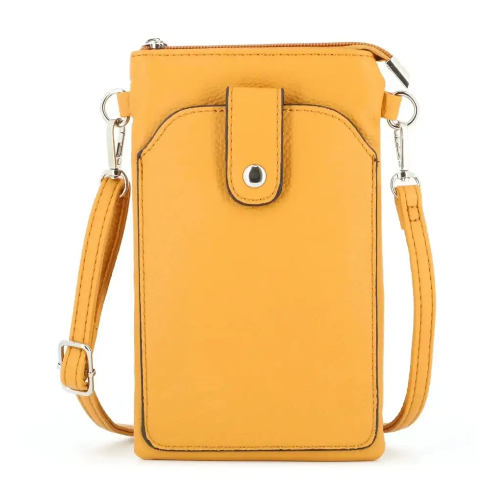 Timeless Faux Leather Smartphone Crossbody Bag