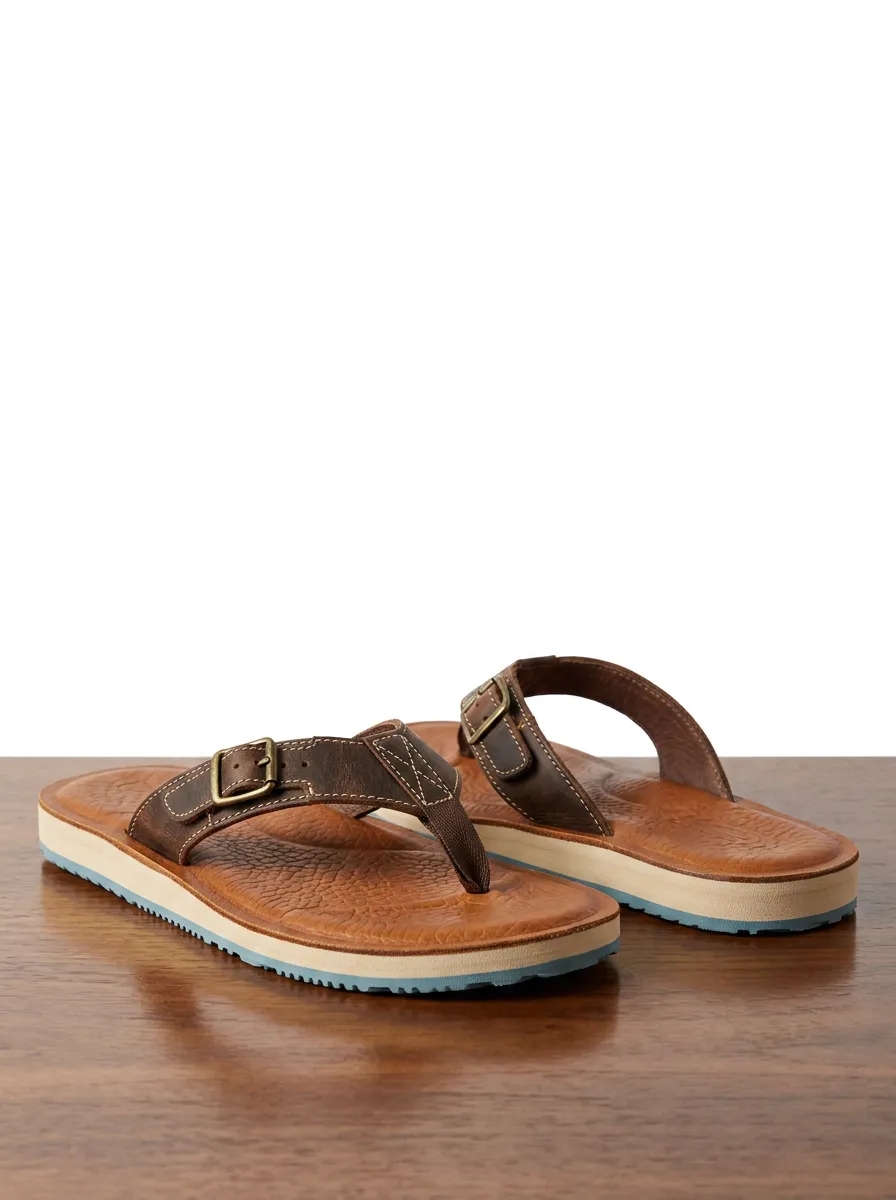 Buckle-Strap Men's Casual Flip Flops