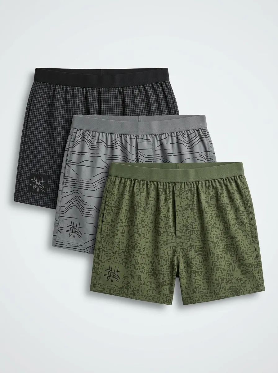 Camo Grid Geometric Boxer Set