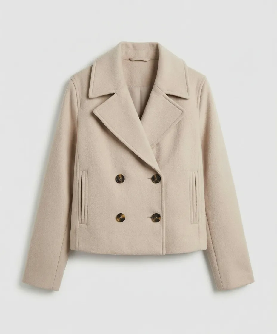  Double Breasted Cropped Jacket
