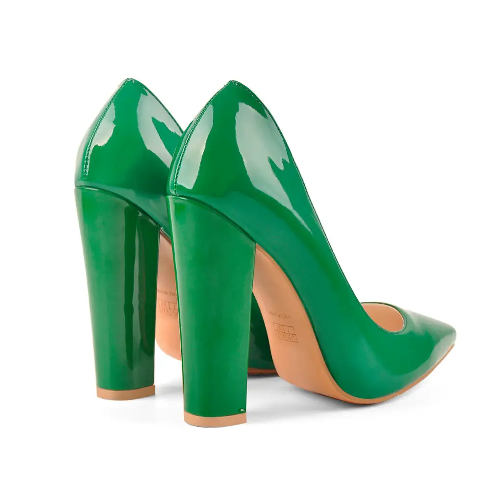 Elegant Pointed Toe Chunky Heel Pumps