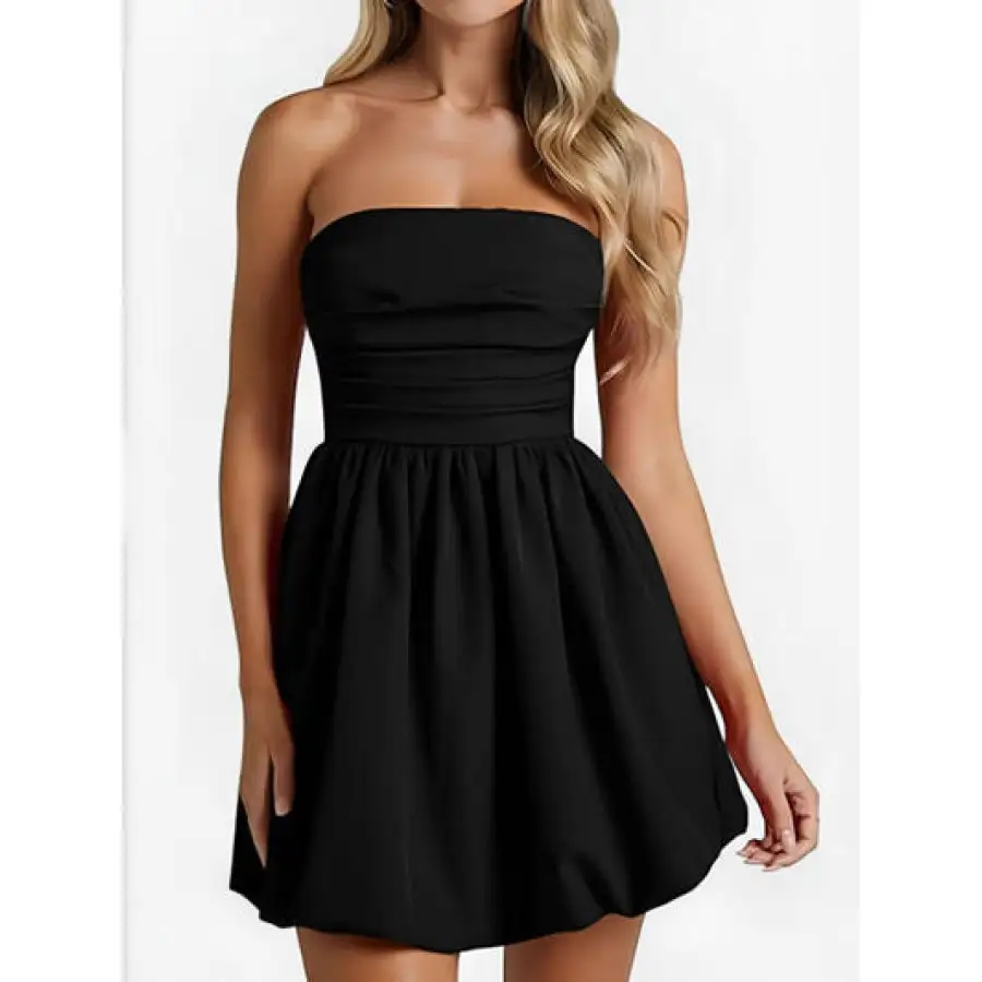 Ruched Tube Mini Dress