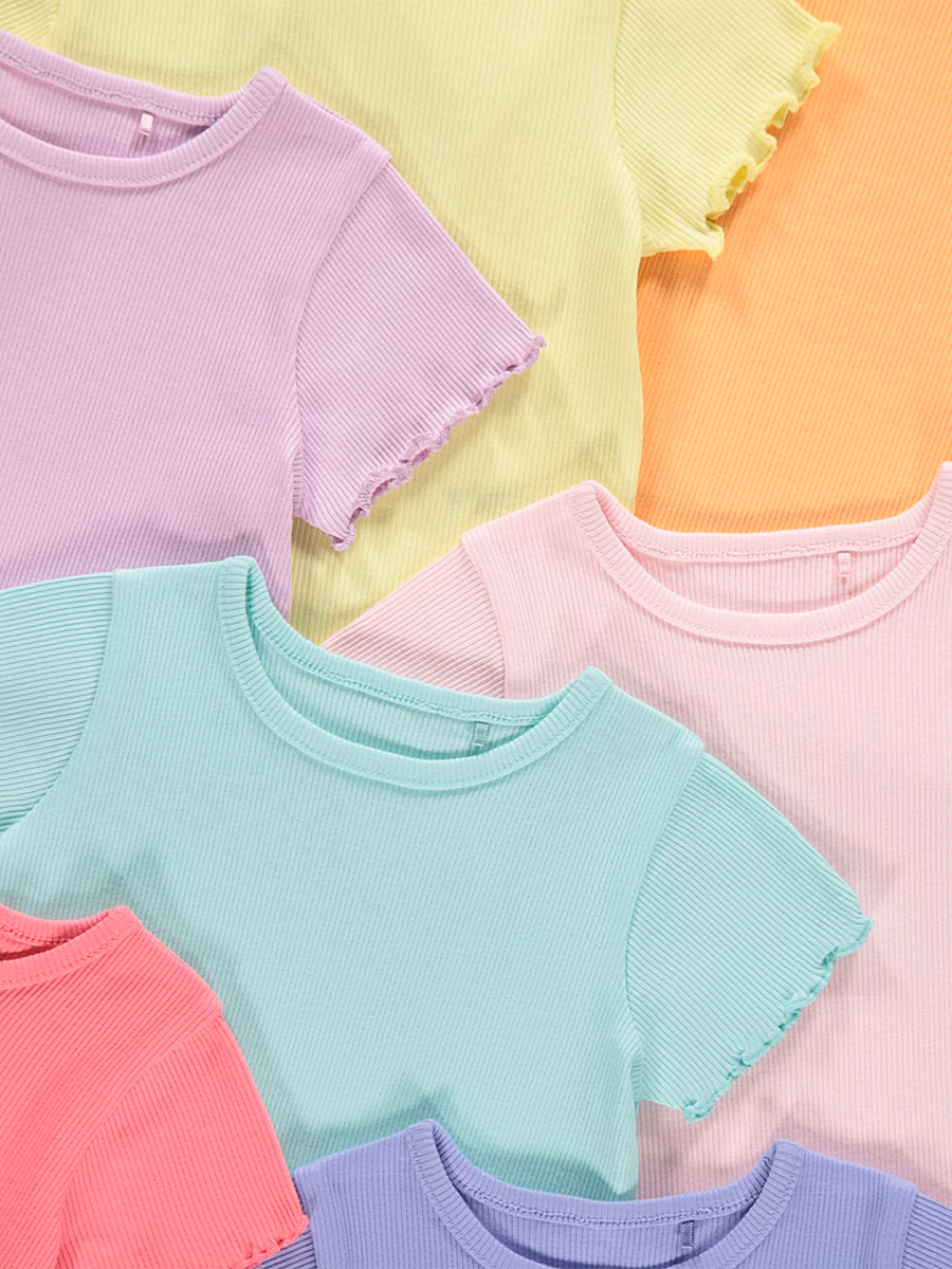 Lettuce Edge Ribbed T Shirts 7 Pack detail 1
