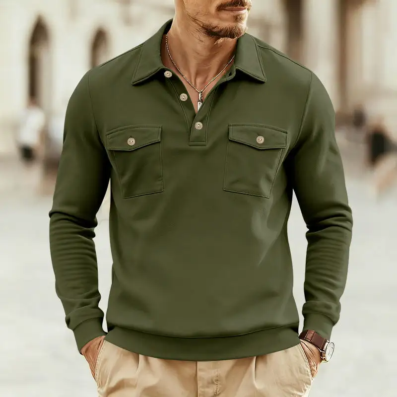 Long Sleeve Fitted Polo Shirt