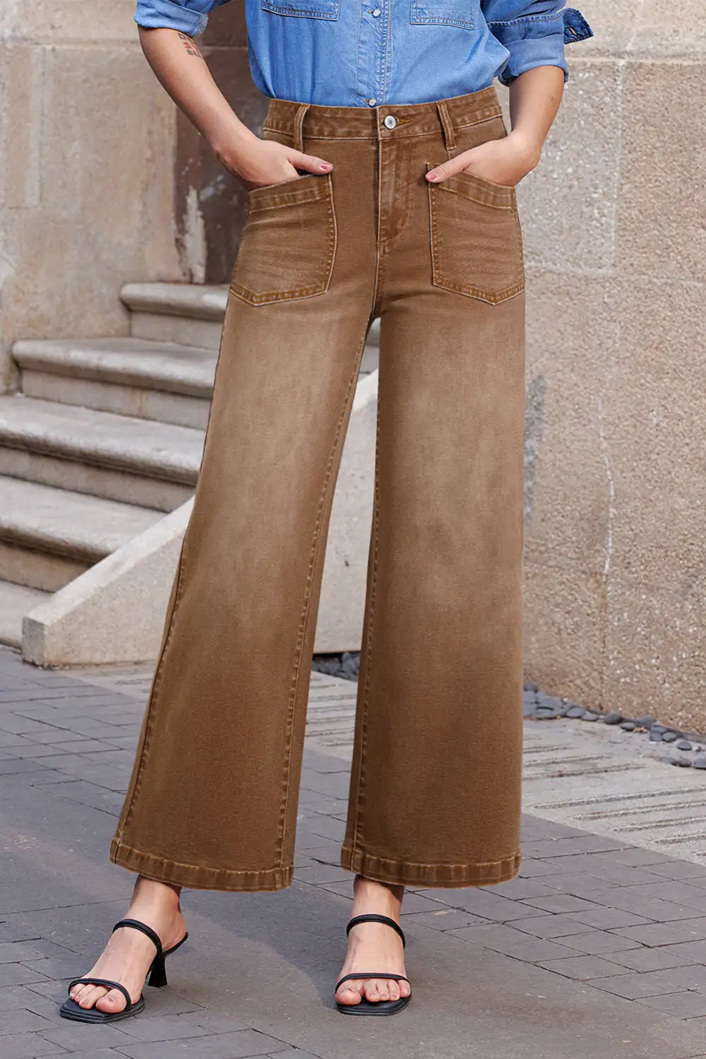 Washed Casual Denim Jeans