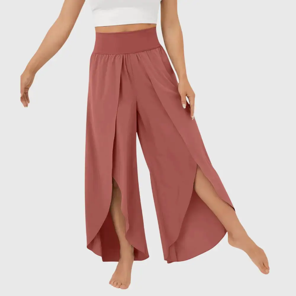  Wide Leg Split Hem Pants