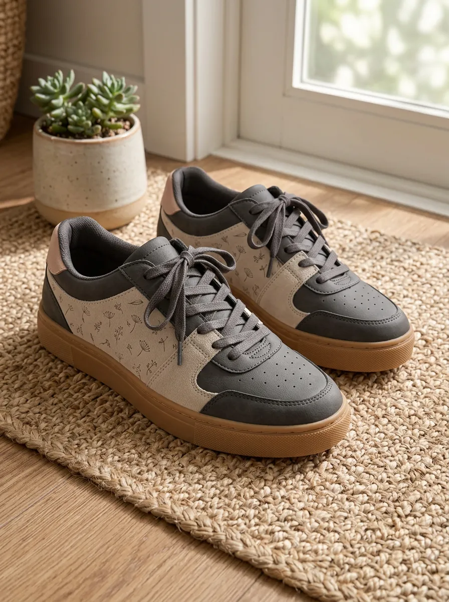 Women's Botanical Dandelion Printed Casual Sneakers