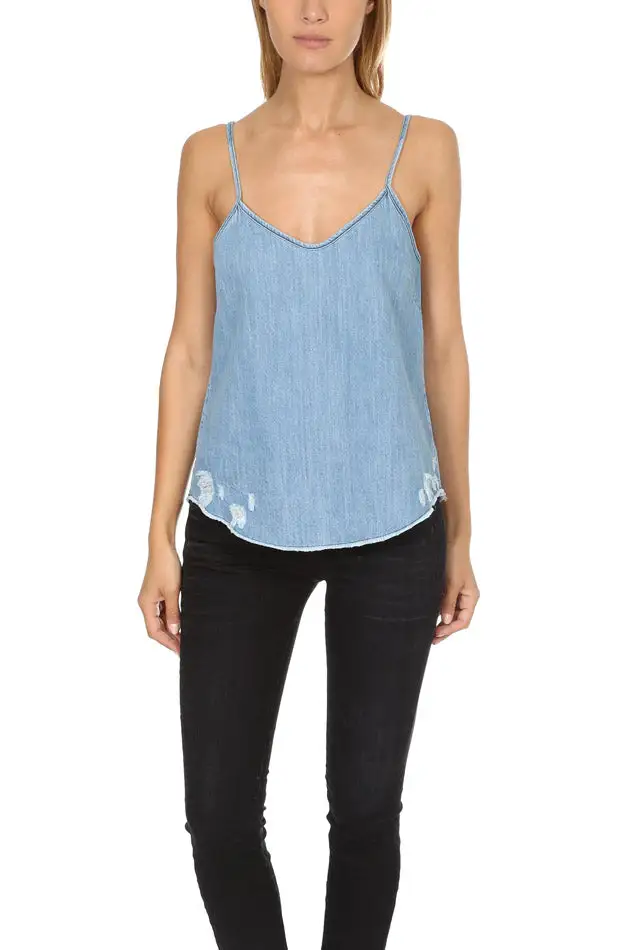 Cotton Denim Tank Top