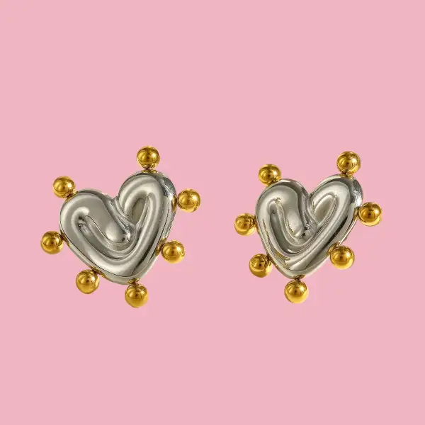 Heart Bead Earrings