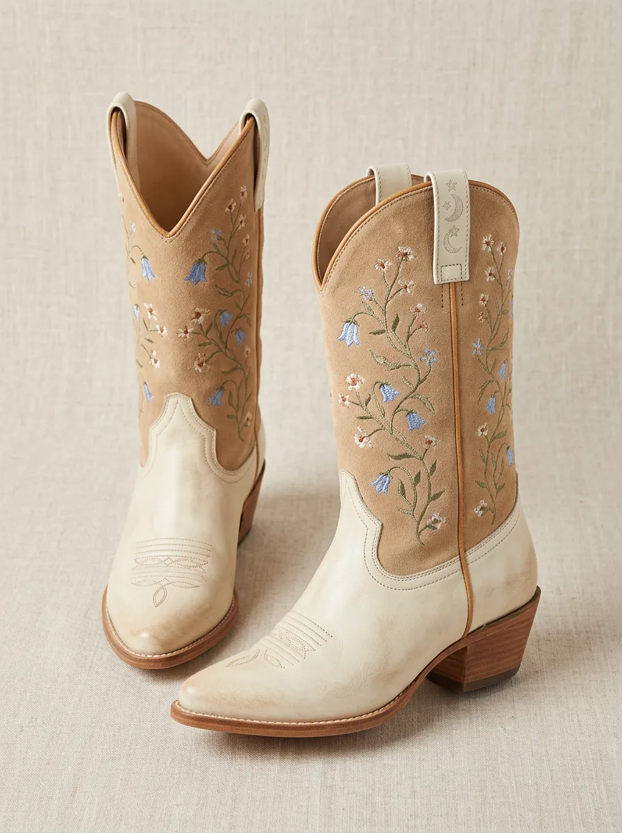 Canyon Floral Collection Unisex Western Cowboy Boots