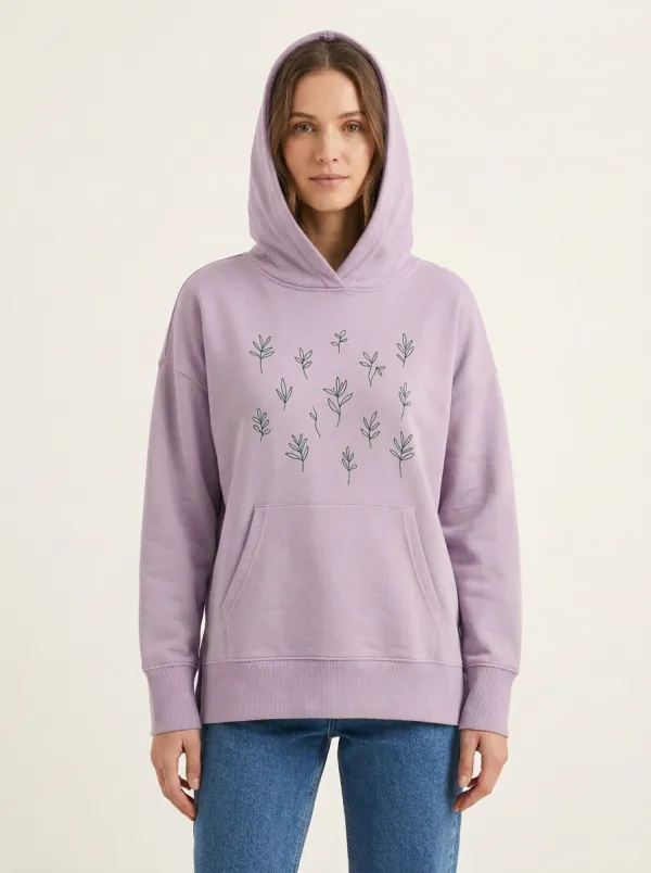 Women's Classic Botanical Nature Inspired Graphic Hoodie
