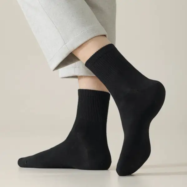 Contemporary Cotton Ribbed Crew Socks