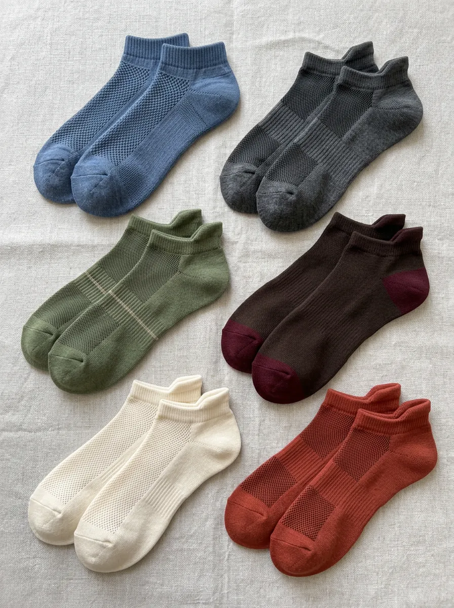 Men's Essential Mesh Breathable Ankle Socks Set