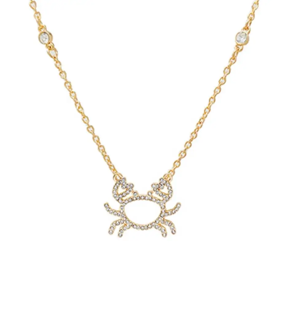 Crystal Crab Pe Necklace