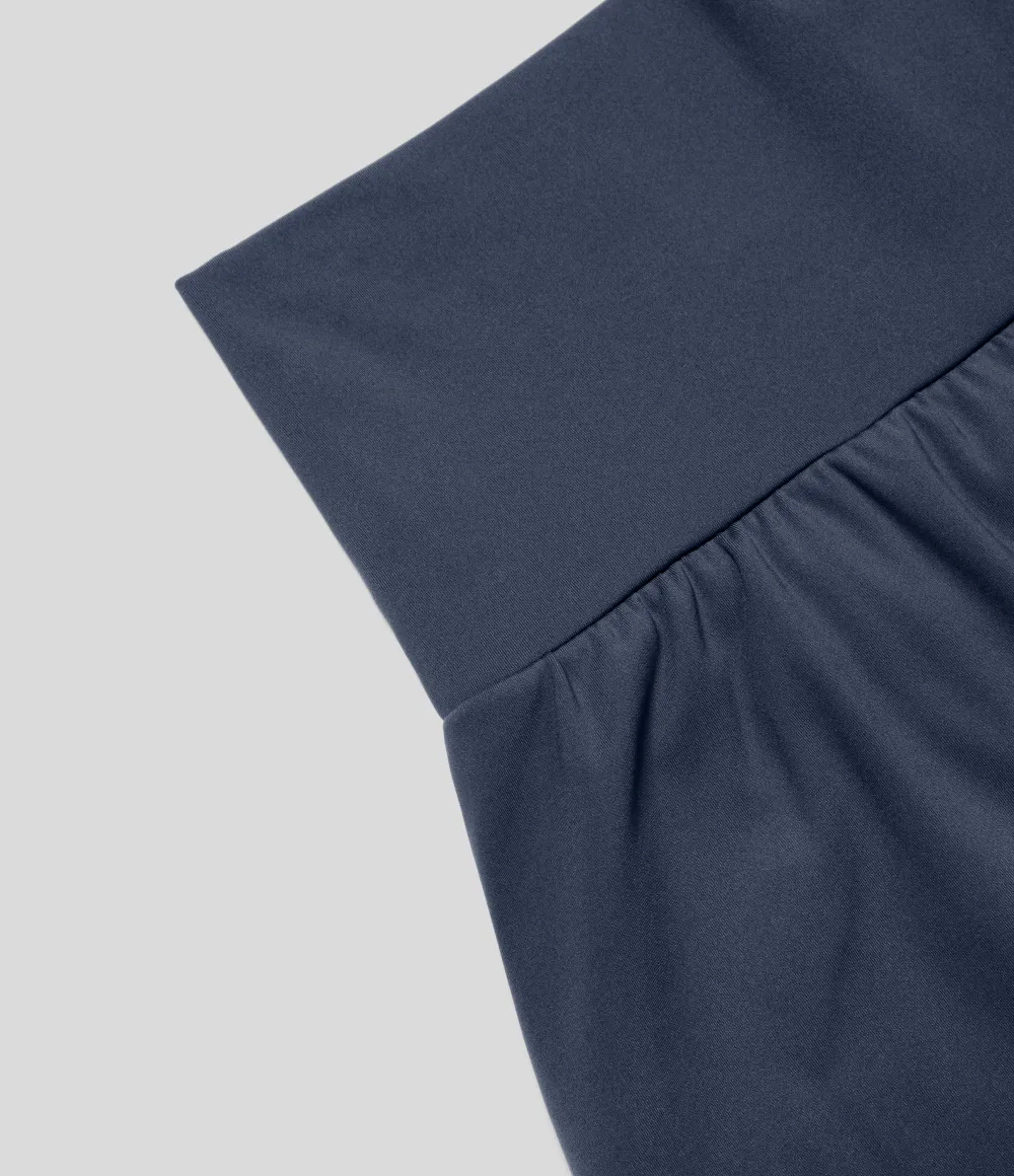 2026🔥 UK Super High Waisted Back Pocket & Side Hidden Pocket 2-in-1 Yoga Shorts