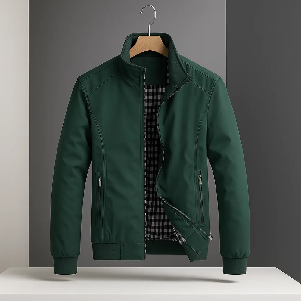 Zip Front Slim Fit Jacket