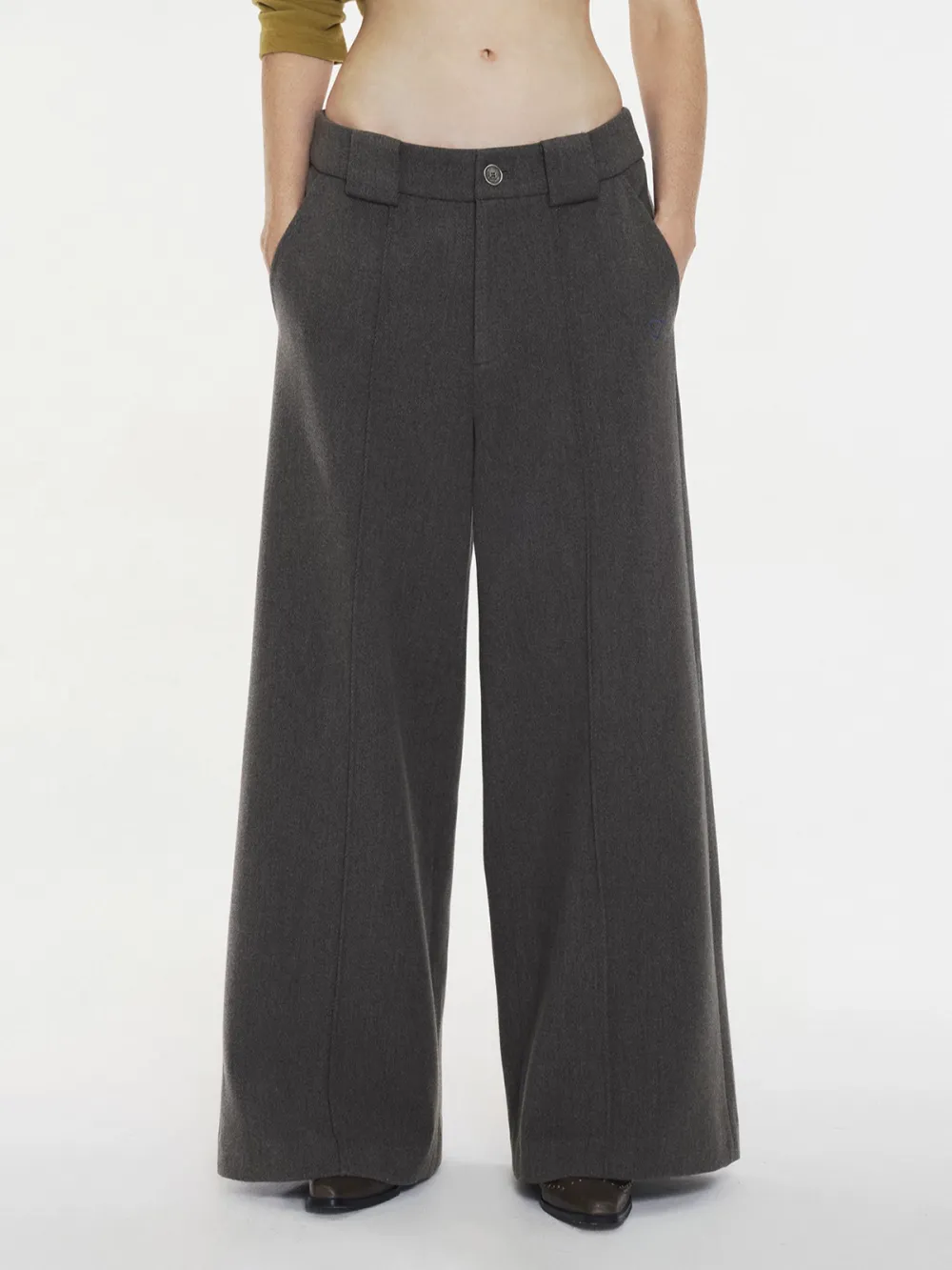 Wide-Leg Striped Pants