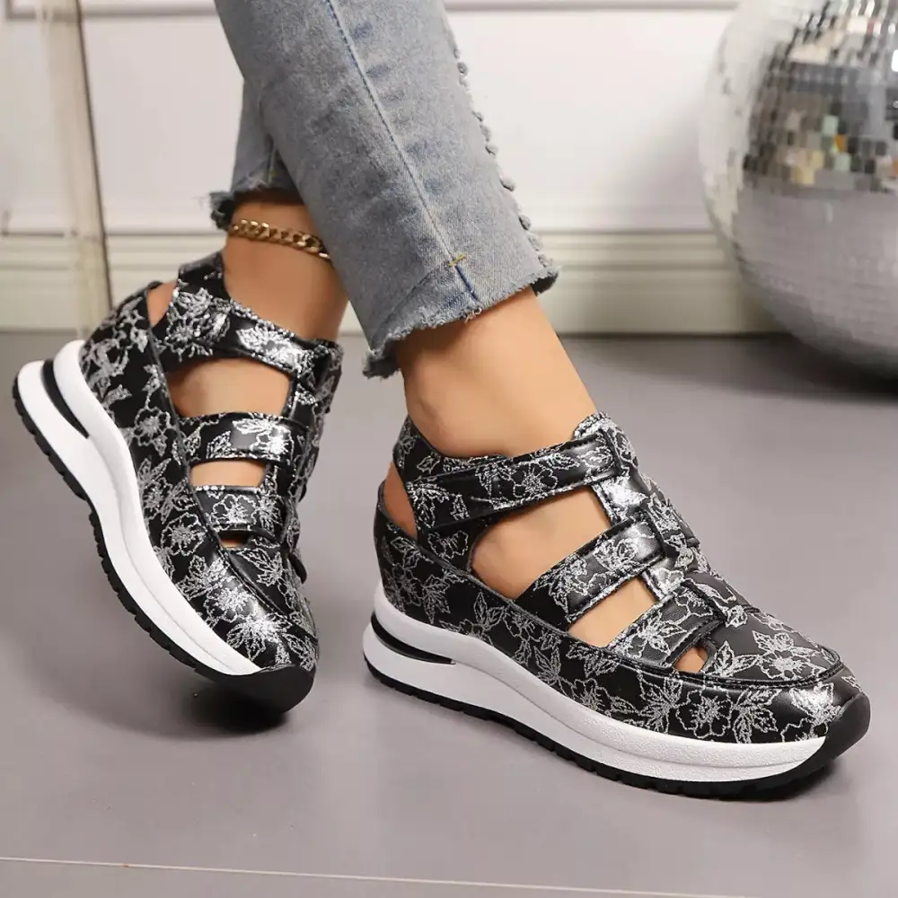 Everyday Cutout Wedge Sandals