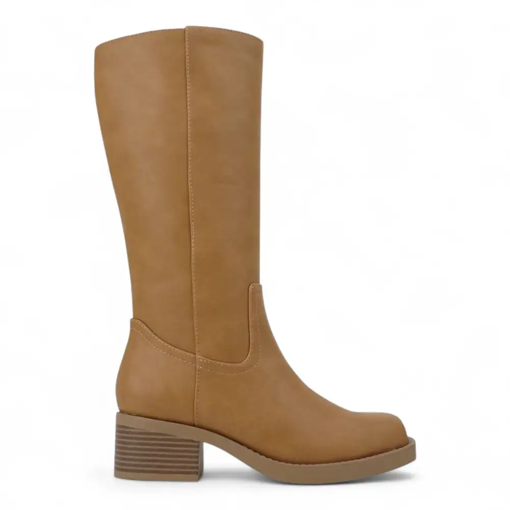 Belvin Square Toe Block Heel Tall Boot