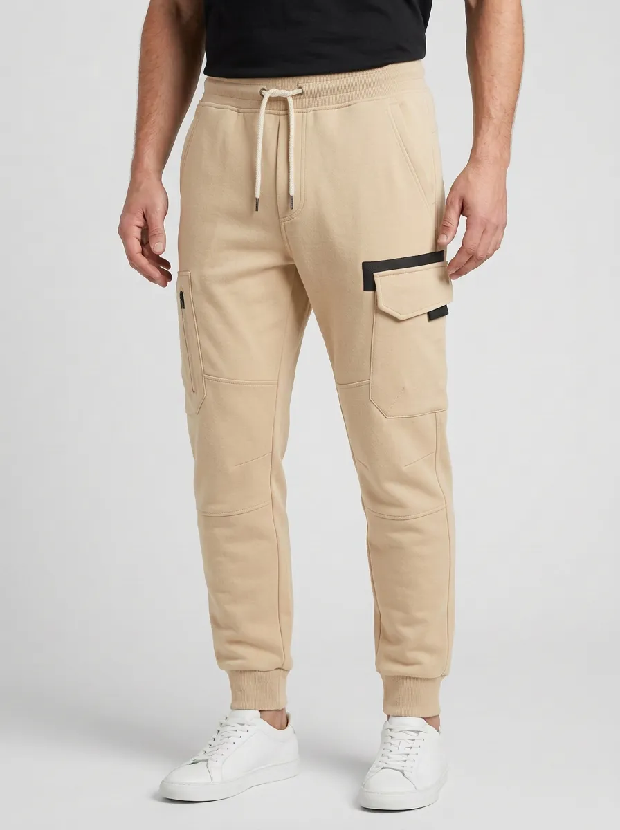 Streetwear Multi Pocket Graphic Print Casual Look Men's Cargo Jogger Pants