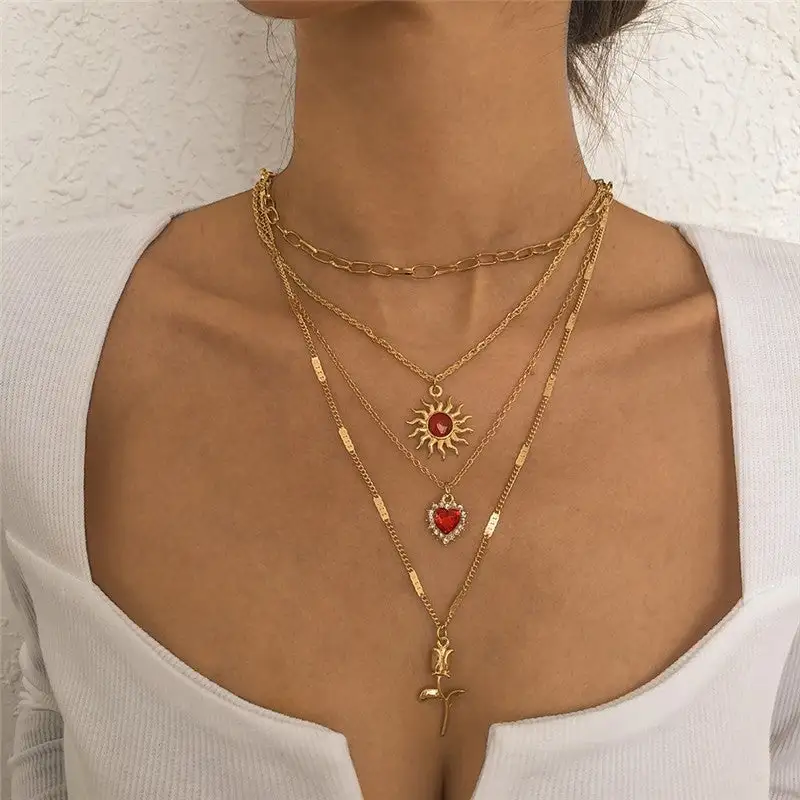 Vintage Sunflower Necklace