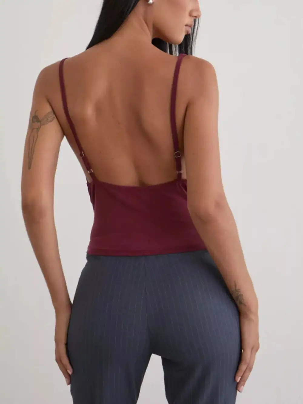 Sequined Ruched Tank Top