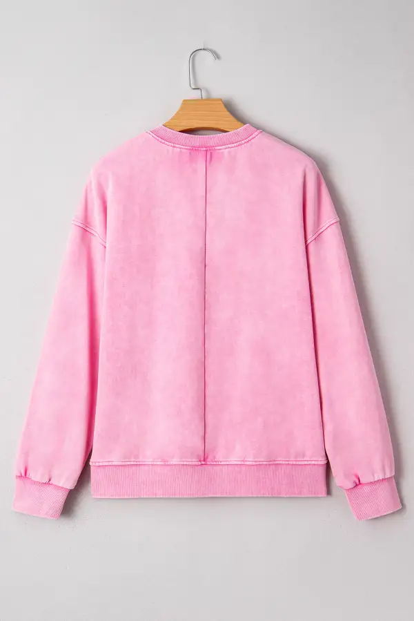 Relaxed Mineral Wash Drop Shoulder Crewneck Sweatshirt