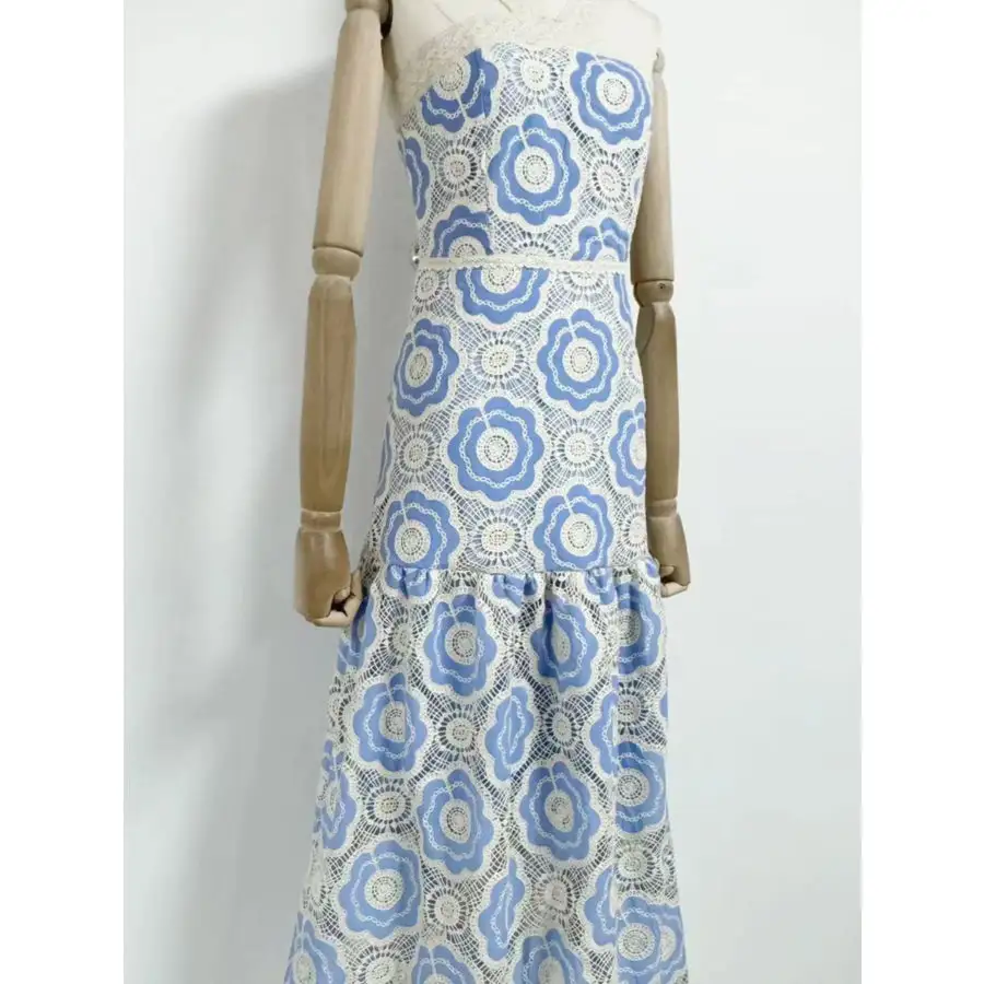 Lace Sleeveless Tiered Midi Dress