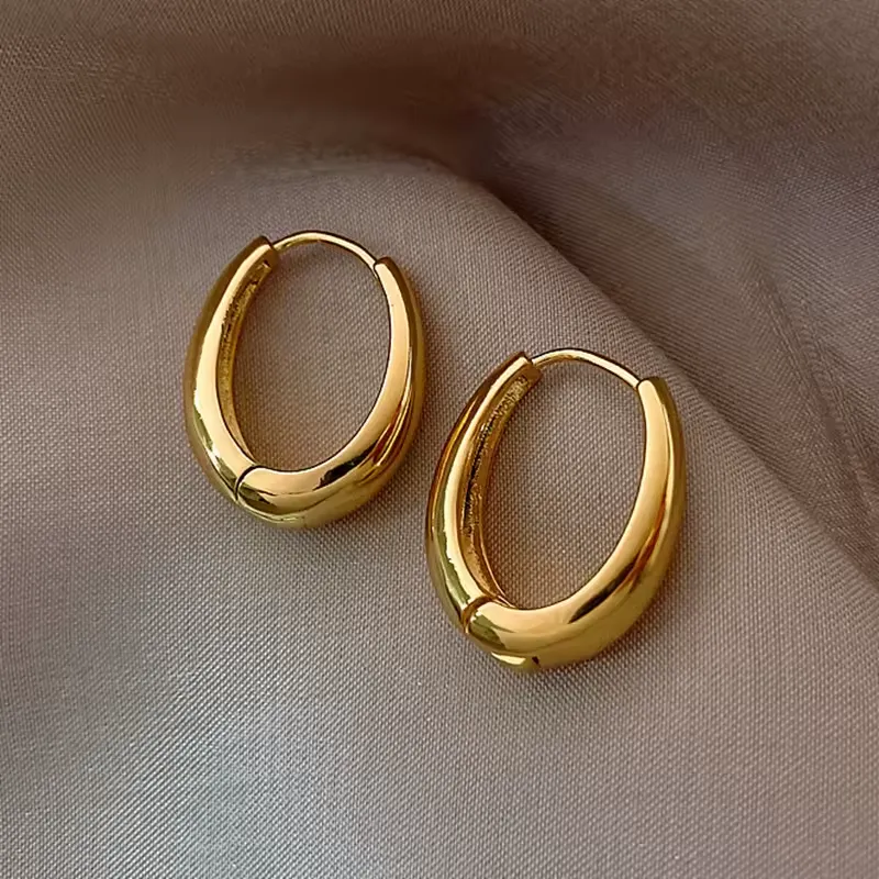 Retro circular ladies' earrings