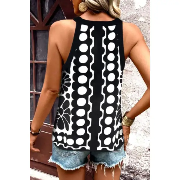 Geometric Sleeveless Tank Top
