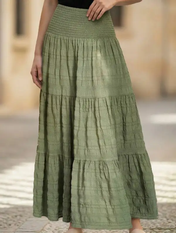 Pocket Waist Maxi Skirt