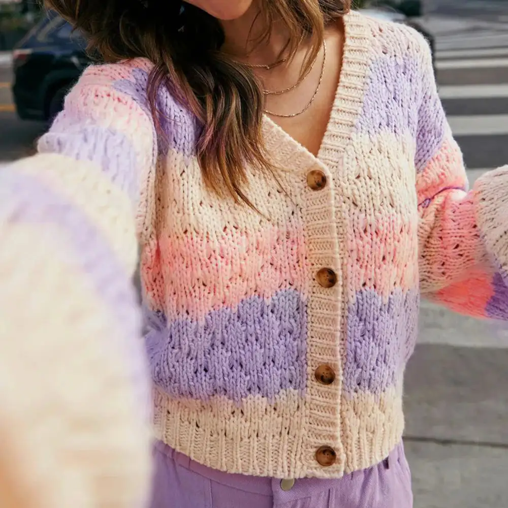 Stripe Colourful Cardigan