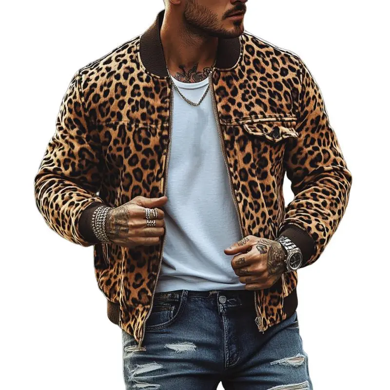 Field Pocket Leopard Print Jacket