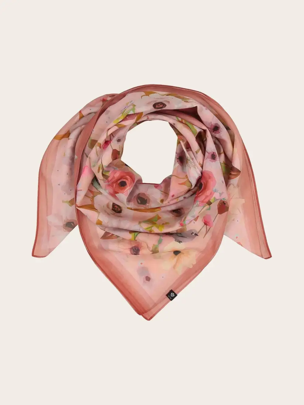 Flowers And Birds Square Scarf