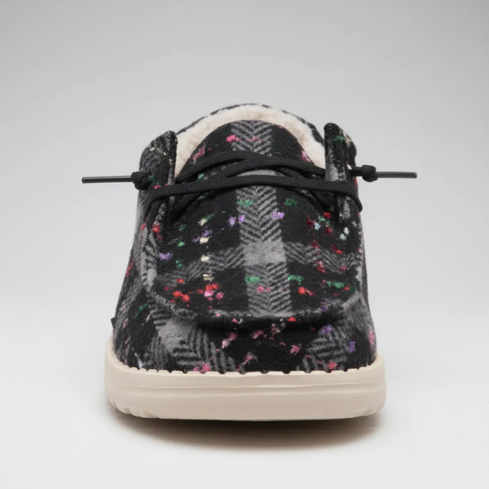 Confetti Plaid Design Lightweight Casual Shoes