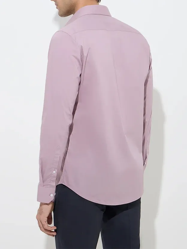 Mauve Formals Ultra-Slim Fit Cotton-Blend Man's Shirt