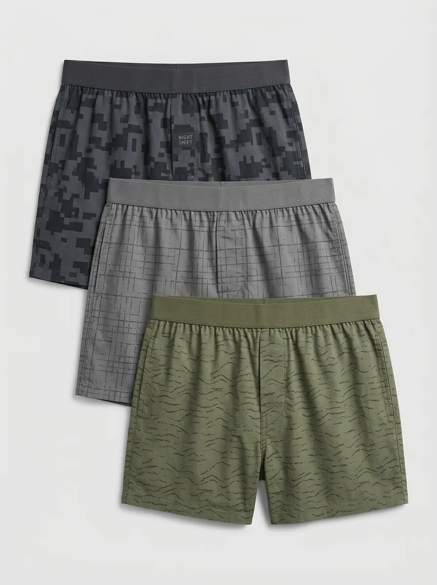 Modern Camo Grid Boxer Set