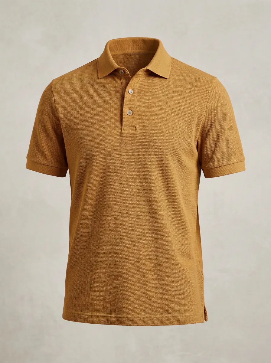 Textured Men's Polo Shirt