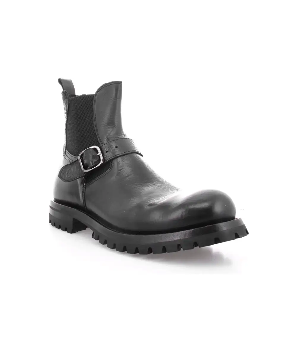 Men's Chelsea Buckle Leather Refined Ankle Boots