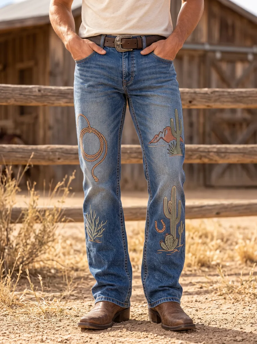 Everyday Cowboy Lasso Relaxed Look Men's Western Jeans