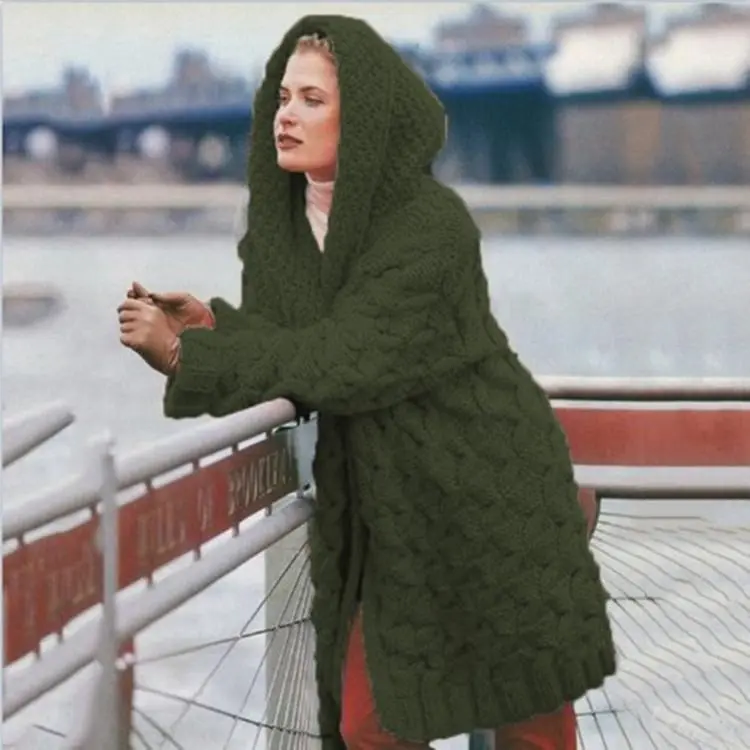 （Warehouse Clearance）Winter keep warm plain sweater cardigan