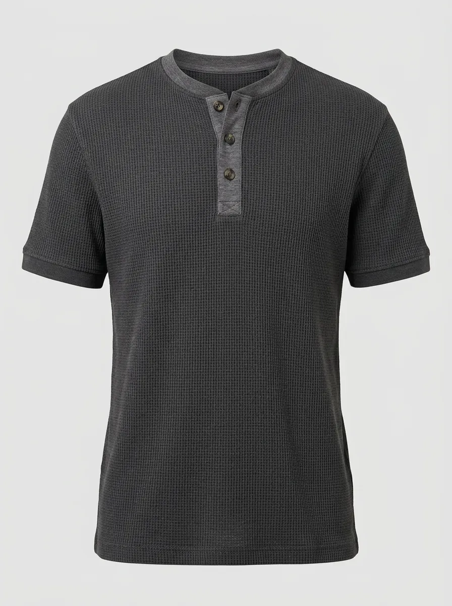 Modern Daily Men's Short-Sleeve Henley Shirt